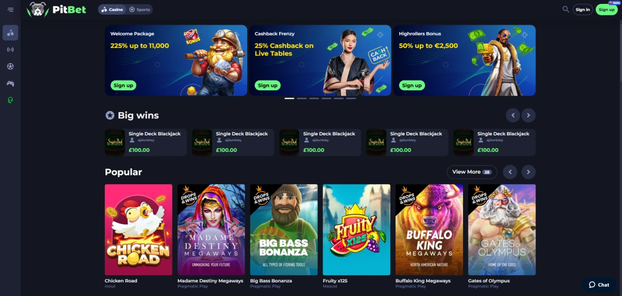 Pitbet Casino NonGamstop Casino